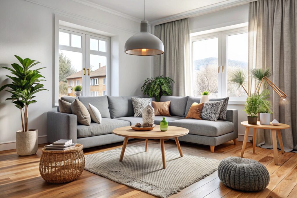 living room with couch coffee table couch with pillows